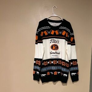 Titos Vodka Ugly Christmas Sweater Size 3XL Holiday Party Pullover Cozy Knit
